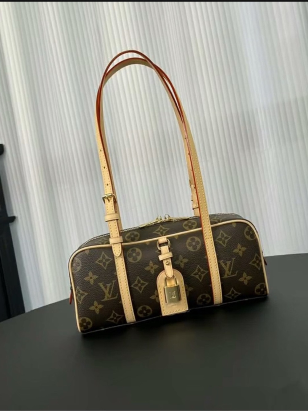 Monogram Barrel Shoulder Bag with Vachetta Trim